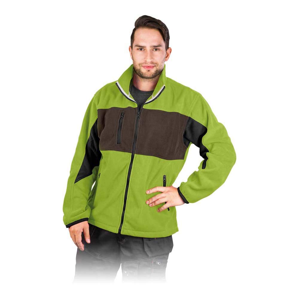 Leber&Hollman LH-FMN-P_Lbrbs Formen Protective Fleece Blouse, Lime-Brown-Black, Size Size