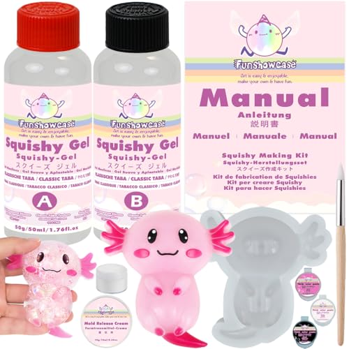 Taba Squishy Maker Big Axolotl Silicone Mold Gel Kits Pack