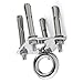 Alise SUS 304 Stainless Steel Ceiling Hooks Hammock Swing Hook Hanger heavy duty Eyebolt Hanging Kit,DD800-2P 2 Pack