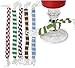 Iconikal Wine Charm Knitted Mini Scarves, 8-Pack - 9-Inch Ornament Long for Stemmed Glass Identification & Figurine Decor Scarf
