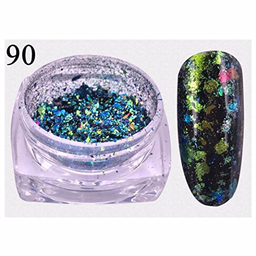 Glitter Aluminum Flakes Magic Mirror Effect Powders Sequins Nail