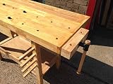 LUMBER JACK WB1520D4 Heavy-Duty Hardwood Workbench 1520x620mm 7" Vise view 7