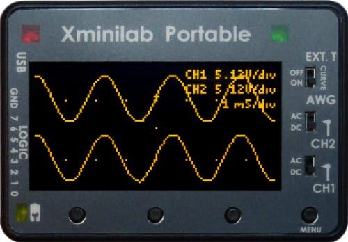 Xminilab Portable - Handheld Pocket Oscilloscope, Waveform generator and Protocol Sniffer