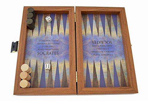 Socrates Traveler Backgammon Mini Set - Handmade in Greece