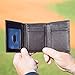 Extra Capacity Trifold Wallet for Men - RFID Blocking Genuine Leather Wallet