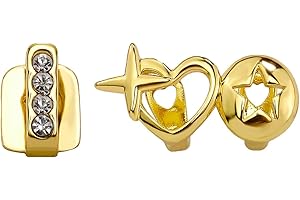 IQIC Gold Grillz for Men Women Punk Rhinestone Hip Hop Grills for Your Teeth Hollow Out Heart Star Tooth Cap Teeth Accessories Jewelry