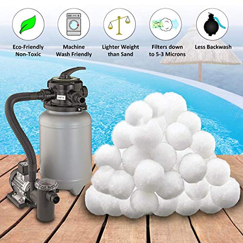 Aitsite 1.5 lbs Pool Filter Balls EcoFriendly Fiber Filter Media for