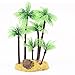 JARDIN Plastic Palm Tree Plant Underwater Aquarium Ornament, 5.4-Inch, Green/Brown