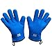 SBDW - Silicone Heat Resistant BBQ, Oven, Grill, Baking & Cooking Gloves - Indoor & Outdoor, Meat Turner, Oven Mitts & Non-Slip Potholders – Internal Heat Protective Cotton Layer (Navy Blue)