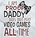 Brisco Brands Proof Daddy Doesn't Play Video Games Baby Romper Boys or Girls White 6 Months