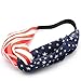 AKOAK New American Flag Headband USA 4th of July Head wrap Fashion Elastic Hair Bands Bandana Turban Hair Accessories