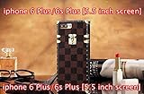 For iphone 6plus /6S Plus (5.5 inch screen) HG Case Luxury Designer unisex wallet case flip bag cover (6plus/6s plus [5.5inch]-Brown Trunk)