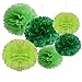 Paper Tissue Pom Poms Flower For Dinosaur Birthday Baby Showers Wedding Green Party Decorations Supplies