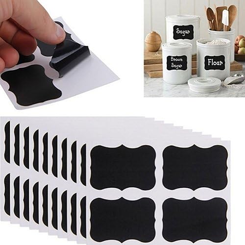 yuguEnviprot Gadgets&Accessories 36Pcs Blackboard Chalk Board Stickers Craft Jar Labels Kitchen Office School