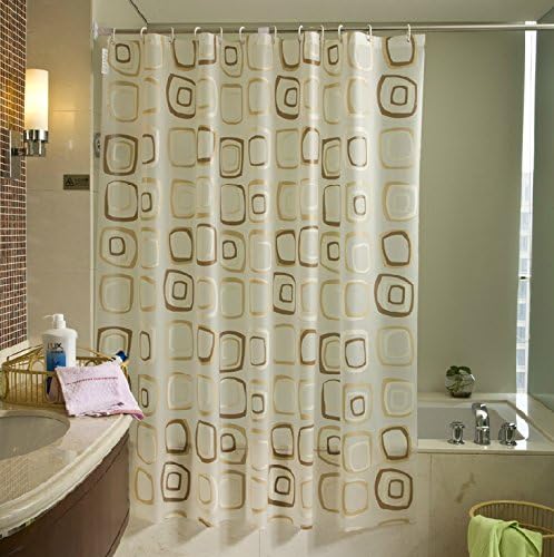 Deformation Box Waterproof Mildew Shower Curtain / Send Hooks / Be Customized (W150h200cm)