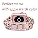 Apple Watch Band 42mm, Biaoge Stainless Steel Metal Loop Apple Watch Strap Replacement Wristband with Adjustable Folding Clasp for Apple Watch Series1 Series2 (42mm Rose Gold)