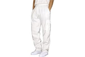 CGGMVCG Mens Cargo Sweatpants Casual Baggy Drawstring Open Bottom Workout Athletic Fleece Joggers Pants with Pockets