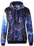 Bettydom Galaxy Patterns Hoodies Print Sweaters Sweatshirts
