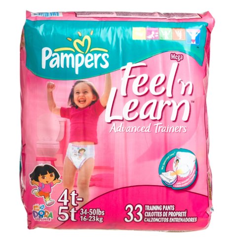 Pampers training pants - feel 'n learn boys 4/5t (037000039495)