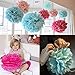 Paper Pom Poms 10, 12, 14 Inch Paper Flowers Balls Decorations for Wedding Birthday Party Outdoor Pack of 15