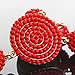 ELEARD Beaded Earrings Elegant Soriee Dangle Bead Disc Bead 3 Ball Dangle Ear Drop Bead Tassel Earrings for Women Light Red