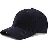 GK-O Mens Wool Blend Baseball Cap Plain Winter Warm Golf Hat Adjustable
