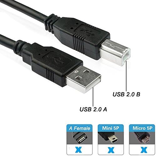 YOOYE USB Cable for: HP Envy 4500 Wireless Color Photo Printer with Scanner and Copier 10FT