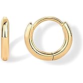 PAVOI 14K Gold Plated 925 Sterling Silver Posts Cubic Zirconia Mini Huggie Earrings for Women | Tiny Cartilage Helix Huggie Hoop Earrings