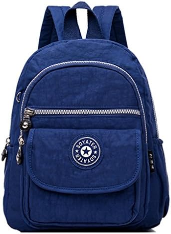 Kecartu Girls Lightweight Waterproof Nylon Backpack Durable Small Travel Daypack Navy