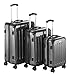 VonHaus 3-Piece TSA Luggage Set made from ABS and Polycarbonate - Large, Medium and Carry On Suitcase with Wheels, Lock and Telescopic Handle