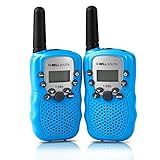 ALANGDUO Walkie Talkies for Kids, 22 Channel 2 Way Radio 3 Mile Long Range Kids Outdoor Toys Gifts Birthday, 2Pack(Blue)
