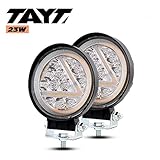 TAYT 4 Inch LED Work Light 2PCS Flood LED Light Bar