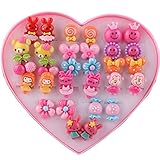 20 Pair Cute Cartoon Earrings Clip-On No Pierced Design fit for Kids Child Girls