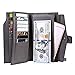 Itslife Women's RFID Blocking Large Capacity Luxury Wax Genuine Leather Clutch Wallet Ladies Card holder