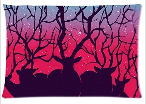 Unique Fashion single-sided printing Satin fabric 20 X 30 inch pillowcase Deer Blood Evil - Home Style buythecase