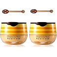 Krajiyya 2PCS Lip Balm Honey Pot,Propolis Moisturizing Honey Lip Mask Lip Balm,Hydrating & Prevention Dry and Cracked Lip Scrubs Exfoliator