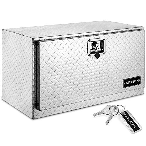 ARKSEN 30 Inch Aluminum Diamond Plate Tool Box, Waterproof Rectangular