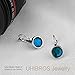 Leverback Dangle Earrings,UHIBROS Stainless Steel Cubic Zirconia Round Drop Earrings