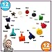 Skoolzy Peg Board Builder 7 in 1 30 Piece Jumbo Set - Educational Color Matching Puzzles Shape Sorter Montessori Sensory Toys for Toddlers Preschoolers STEM Kids Toys Includes eBook