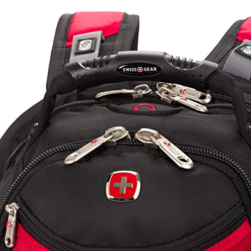 SwissGear 1900 Scansmart TSA 17Inch Laptop Backpack, Black/Red