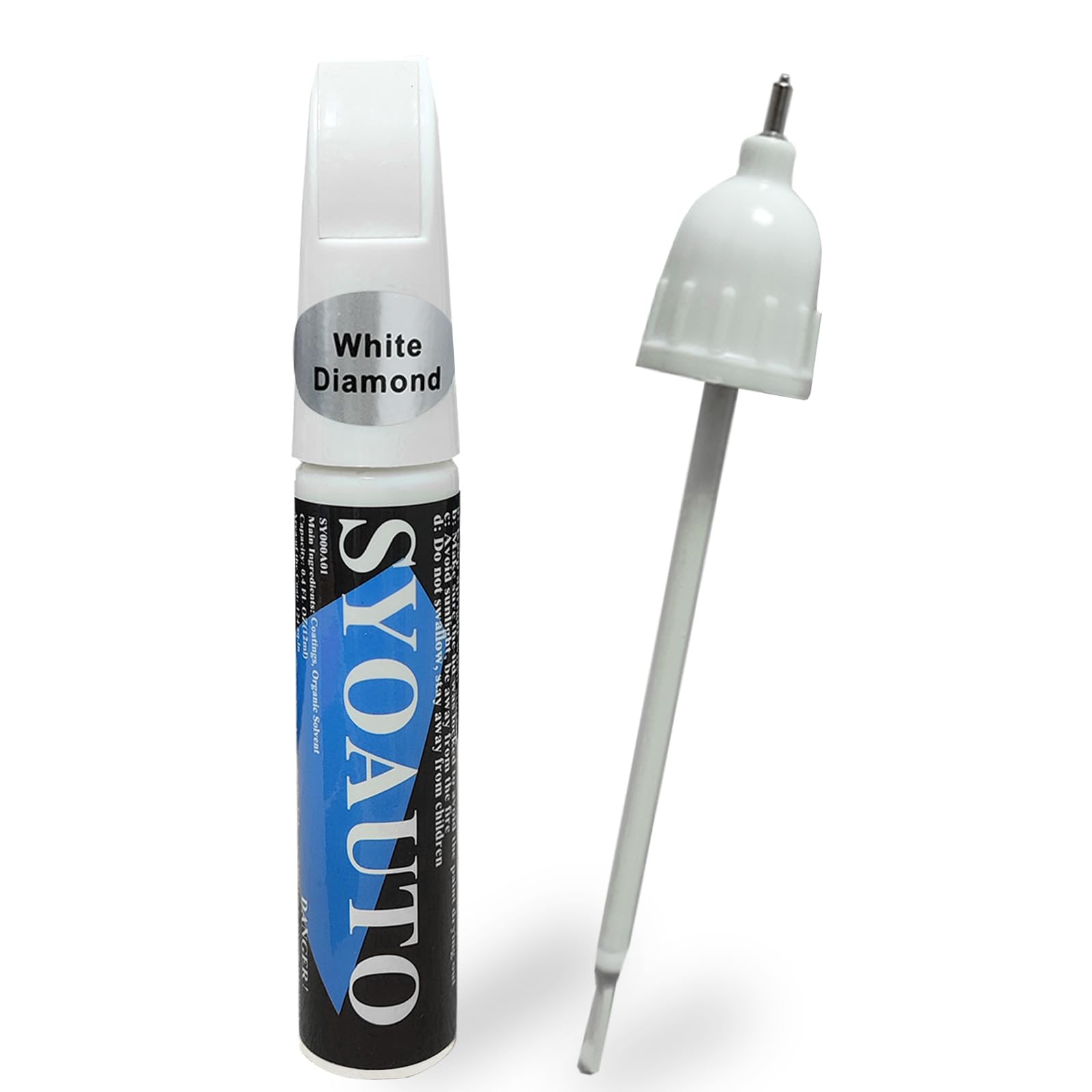 Photo 1 of SYOAUTO White Diamond NH603P Touch Up Paint Fit for Honda Auto Touch up Paint Scratch Repair Pen Brush and Tip 2 in 1 White Diamond
