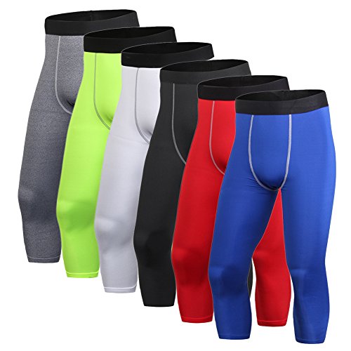 Etopsell Men's Skin Fit Quick Dry Running Leggings 3/4 Compression Capris Pants Etopsell Men's Skin Fit Quick Dry Running Leggings 3/4 Compression Capris Pants