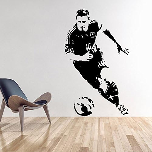 Aiwall W061 Soccer Removable Wall Sticker Neymar Poster Football Player Black Wall Art Decals for Kids Rooms Home Decor