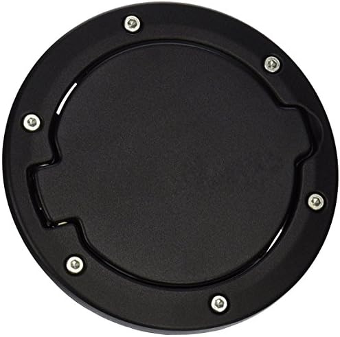 Gas Cap Cover ABS Plastic Fuel Filler Door for Jeep, Wrangler, JK, Unlimited 2007-2018 Models, Black