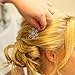 EVER FAITH Winter Snowflake Hair Side Comb Clear Austrian Crystal Silver-Tone