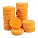 Blue Panda Synthetic Sponges Round Craft Sponges for Painting, Face Painting, Crafts, Pottery, Clay, 3.5 x 1 x 3.5 Inches, Orange, Pack of 20