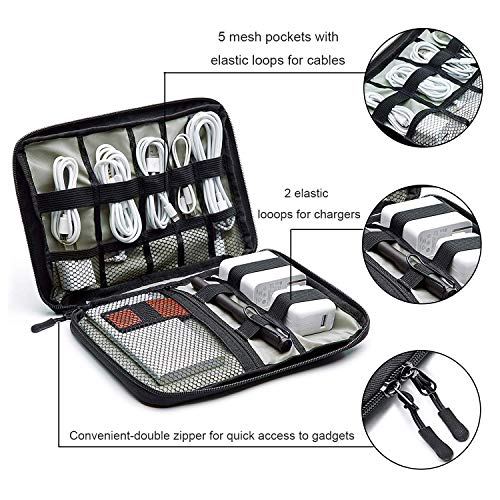 image for ZHONGZHOU Travel Cable Organizer Bag, Small Electronics Accessories Ca