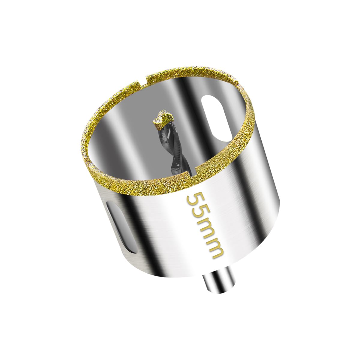 Meccion Diamond Hole Saw with Pilot Center Drill Bit 55mm Diamond Core Hole Cutter for Tile, Porcelain, Glass, Marble, Ceramic — image 1