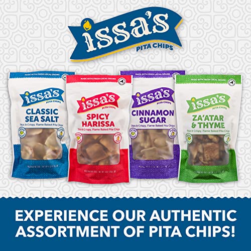 Issa's Pita Chips Lebanese Style Flame Baked Classic Sea Salt Pita