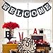 Welcome Vintage Party Banner Wedding Birthday Bunting House Home Classroom Decorations Garland Photo Props Back to School Party Supplies